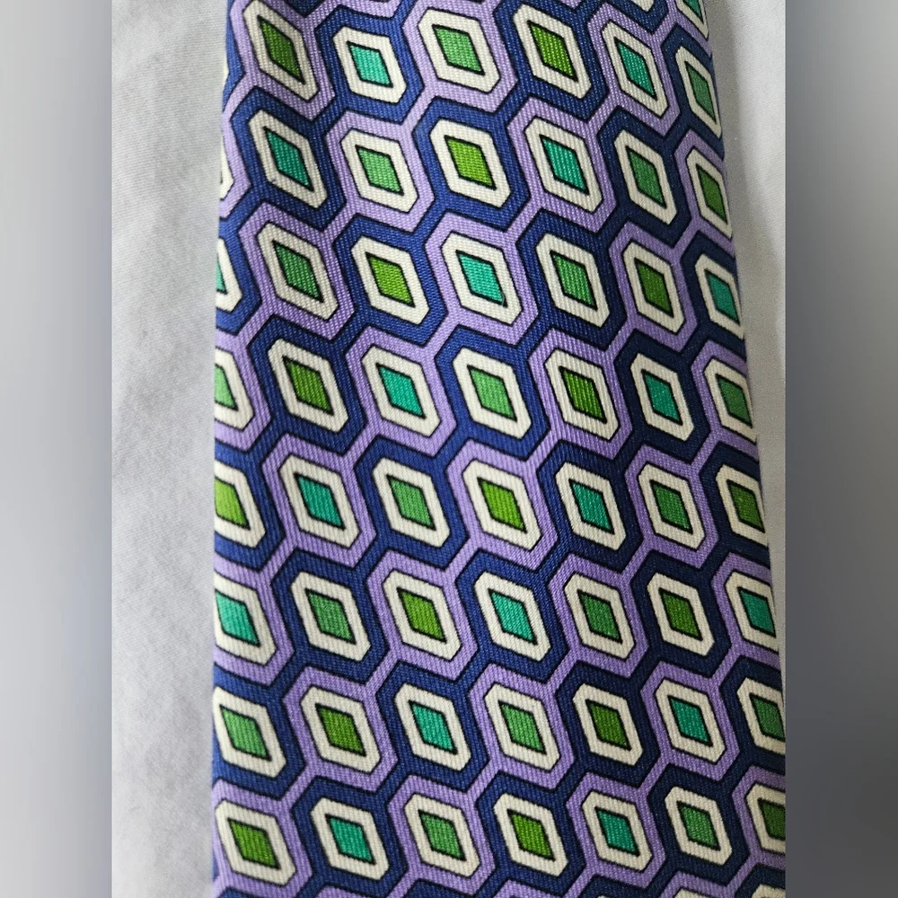 TURNBULL & ASSER For Neiman Marcus Graphic Silk Tie